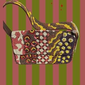 NWT Handmade in India Multicolor Beaded Women's Bag